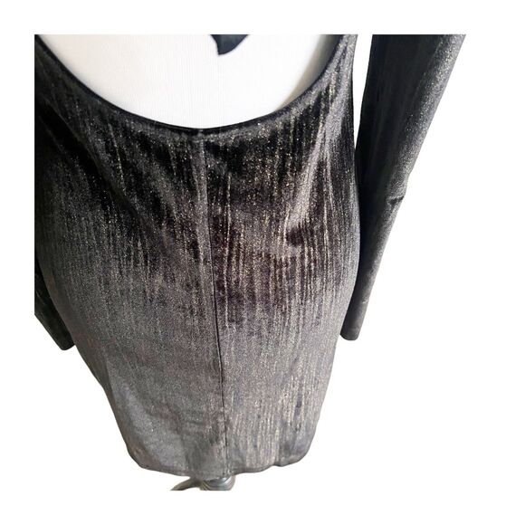 Topshop NWT Metallic Dress Party Cocktail Size 8 Open Shoulder Open Back - Picture 7 of 10